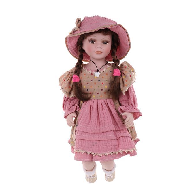 40cm Vintage Elegant Victorian Girl Porcelain Doll Sitting Doll In