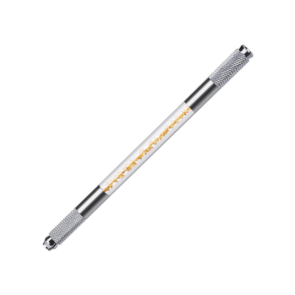 Double Head Manual Tattoo Pen Permanent  Supplies Eyebrow Gold