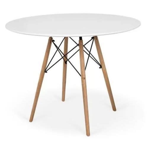 Panana Bentwood Round Dining Table - White