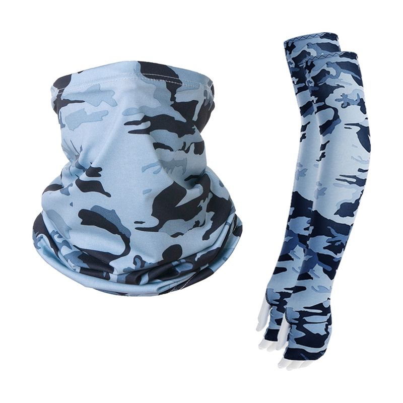 Sun Protection Sleeves With Thumb Hole And Bib Scarf UV