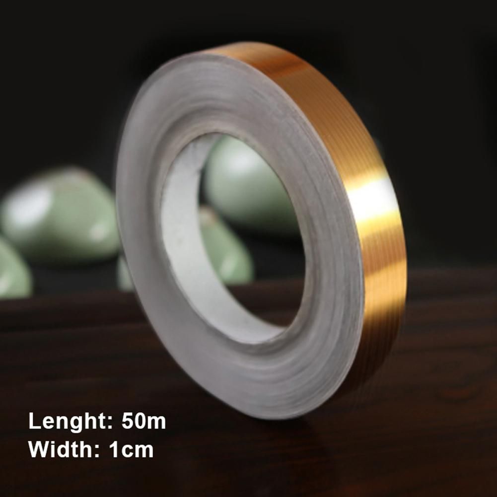 50m Wall Tile Floor Gap Sealing Tape Waterproof Strip-Gold
