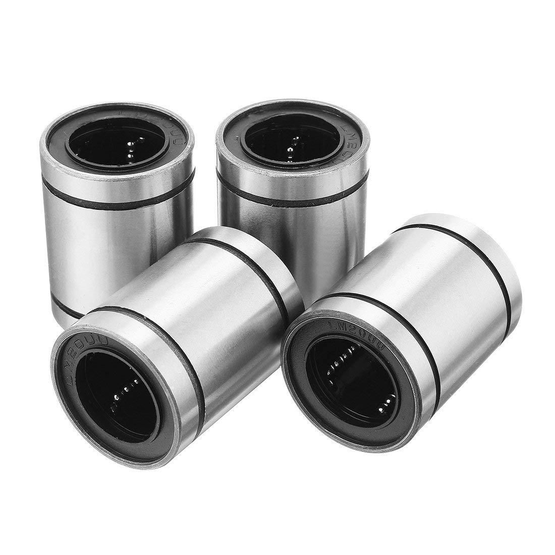 4 pcs LM20UU 20x32x42mm Double Side Rubber Seal Linear Motion Ball Bushing