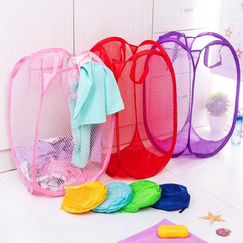 3pcs Foldable Pop Up Mesh Laundry Basket