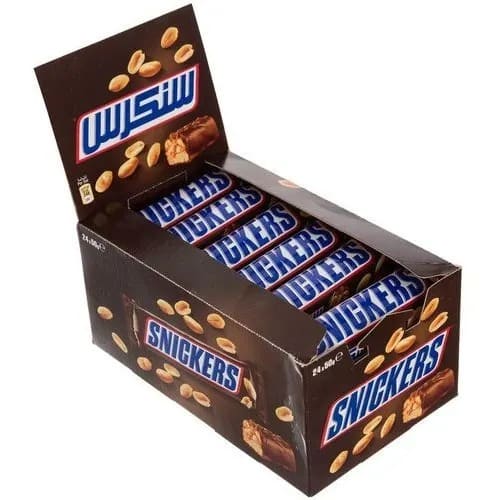 Snickers Chocolate Candy Bar With Caramel & Peanuts Nougat - 50g X 24 Bars