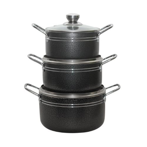 Aluminium Non-stick Cookware Pot Set - 6 Pieces