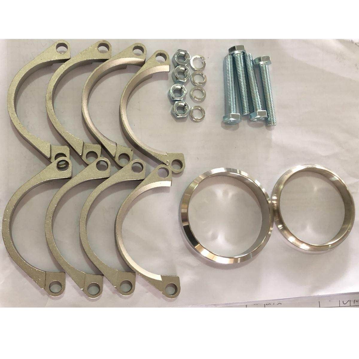 For BMW E46 Exhaust Flange Muffler Back Box Repair Set Rusted Flange Clamp