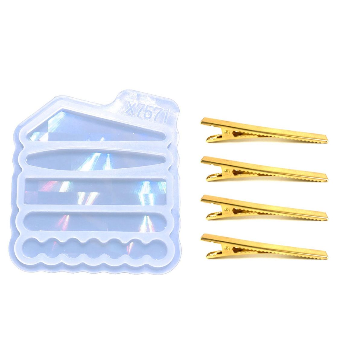 1 Set Hair Clip Casting Mold Easy to Wash Hair Clip Mold