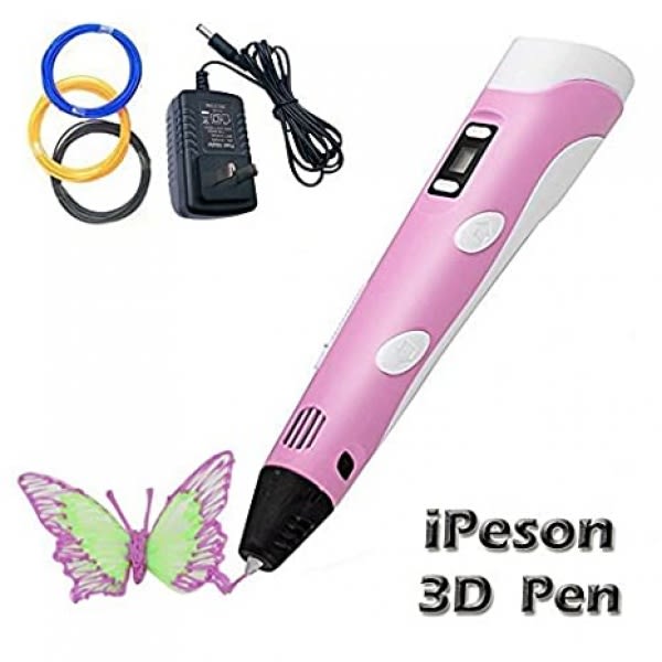3D Pen With Lcd Display For Drawing With Eco Plastic, And Pin