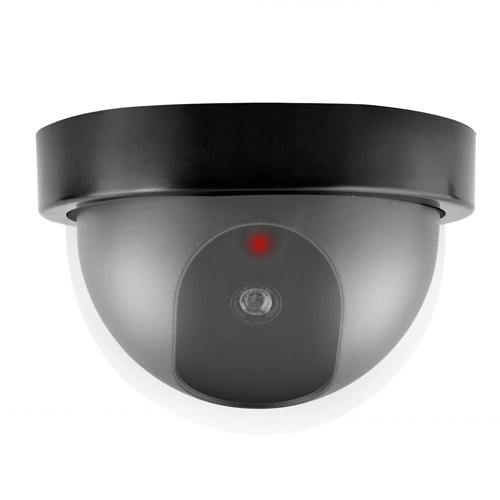 Fake Camera Dummy Waterproof Security CCTV Surveillance Camera With Flashing Red Led Light Dome Camera