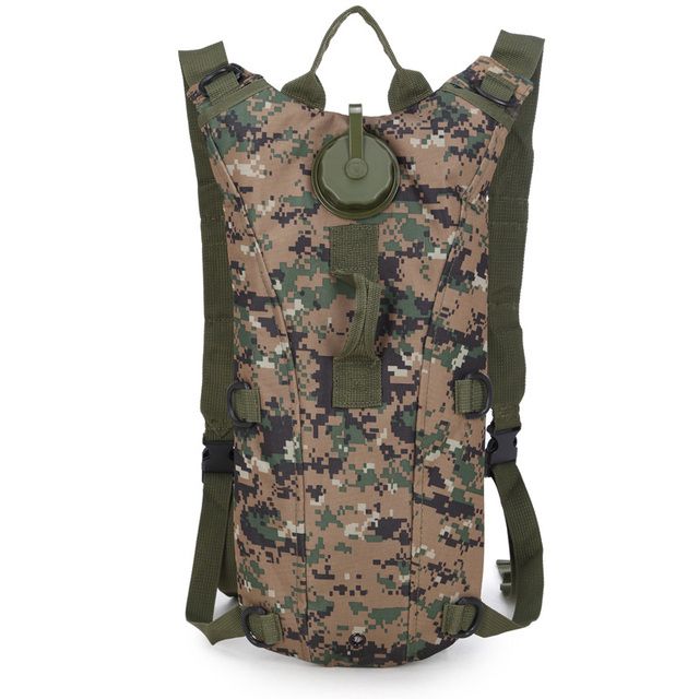 3L Tactical Hydration Backpack Military Water Bag Pouch Outdoor Running Cycling Camping Rucksack For Women Men Drinking System(#Jungle Digital)