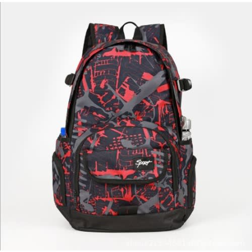 Backpack For Secondary School Students -Red And Black