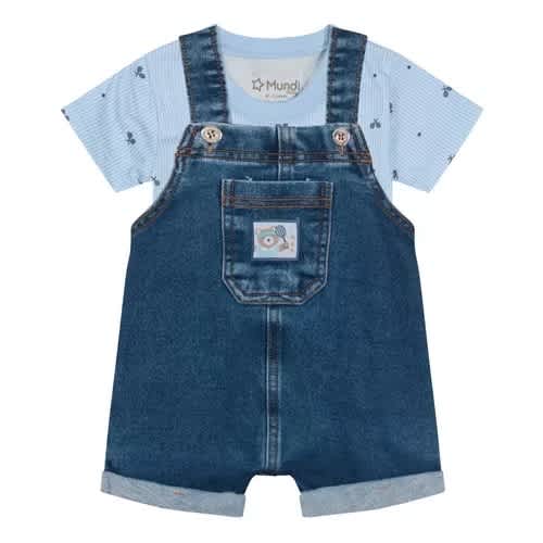 Mundi Baby Boy's Tshirt & Shortall Set
