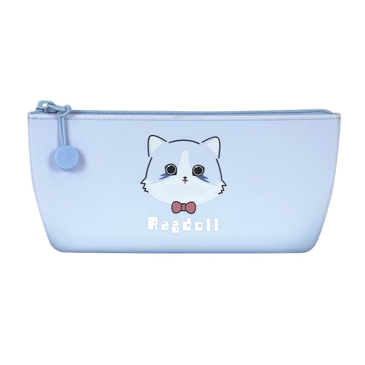 NBX Pencil Case Silicone Pouch Stand Up Pen Makeup Bag Holder Waterproof Soft Stationery Box Organizer Portable Storage Zipper for Students Kids Teen Adults Women Girls Office School Supplies