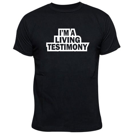 Living Testimony Print T-shirt - Black