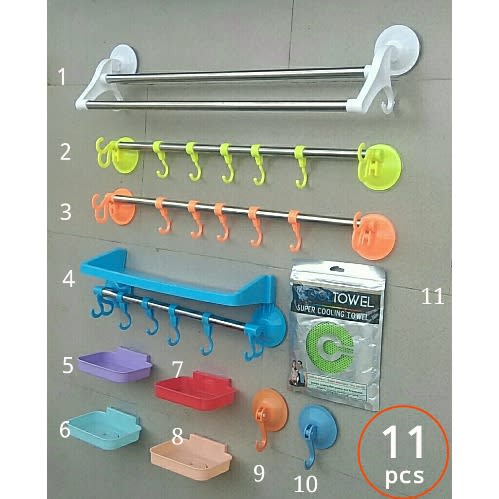 Bathroom Accessories Set - 11 Pieces
