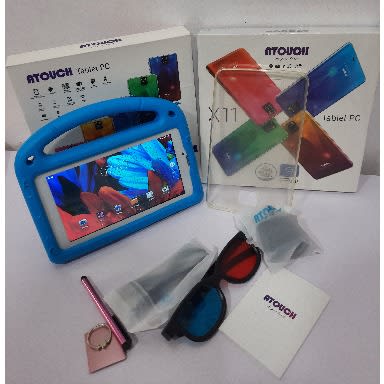 X11 Kids Learning Tablet - 32GB ROM - 3GB RAM - Dual Sim - Android 6.1 - Wifi - Blue Eva Pouch