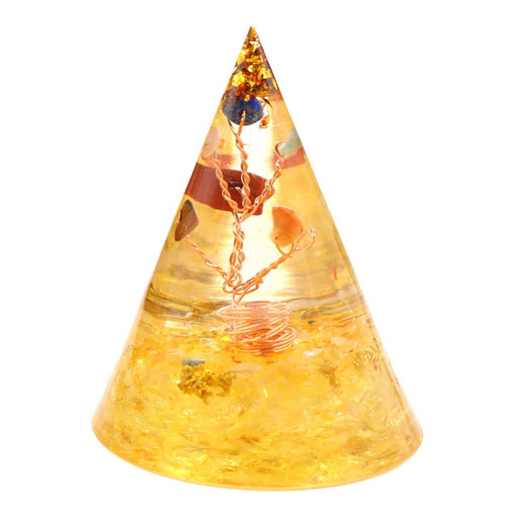 Pyramid Gemstone Natural Stone Crystal Quartz  Energy Point Citrine