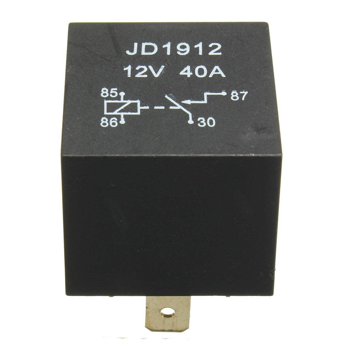 2 Pcs 40A AMP 12V 4 Pin Relay Socket Terminals Car Moto RELE Para Coche Barco ON/OFF