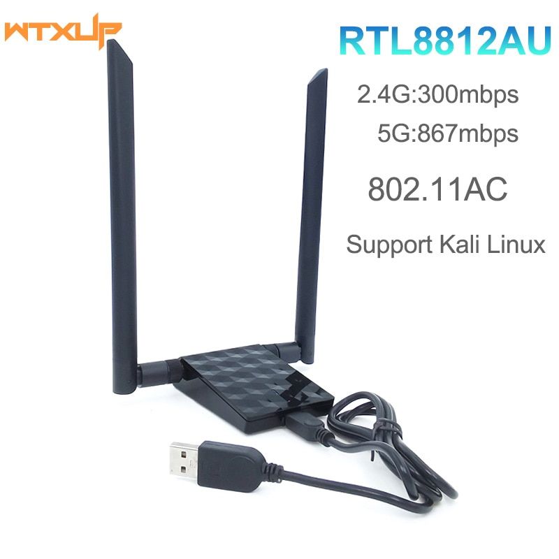 802.11ac Dual Band 1200Mbps RTL8812AU Network Wireless WUSB WiFi Adapter  For