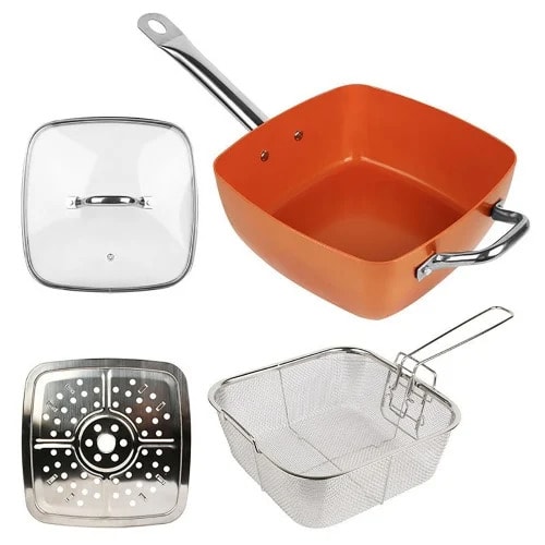 Copper Ceramic Chip Pan