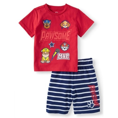 Paw Patrol Toddler Boys T Shirt & Shorts 2 Piece Outfit