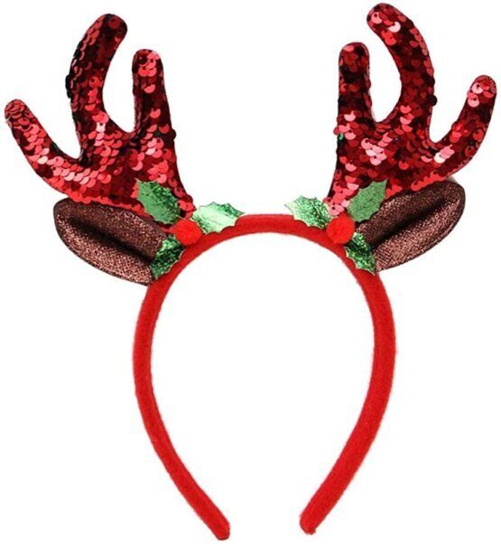 Sequins Reindeer Christmas Headband