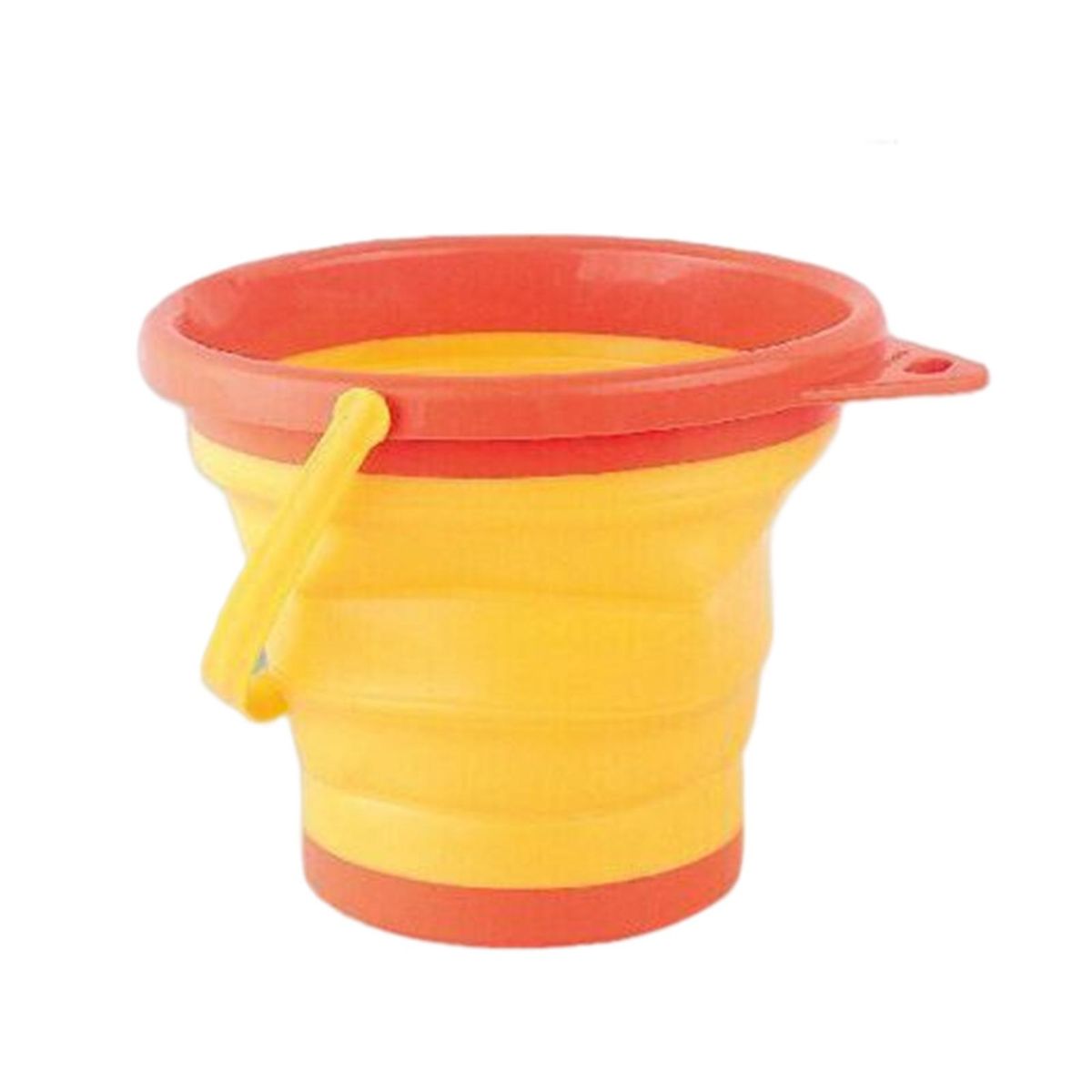Folding Bucket Summer Beach Folding Bucket Yellow