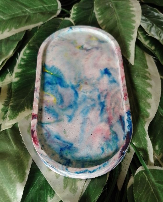 Decorative Oval Tray - Multicolored
