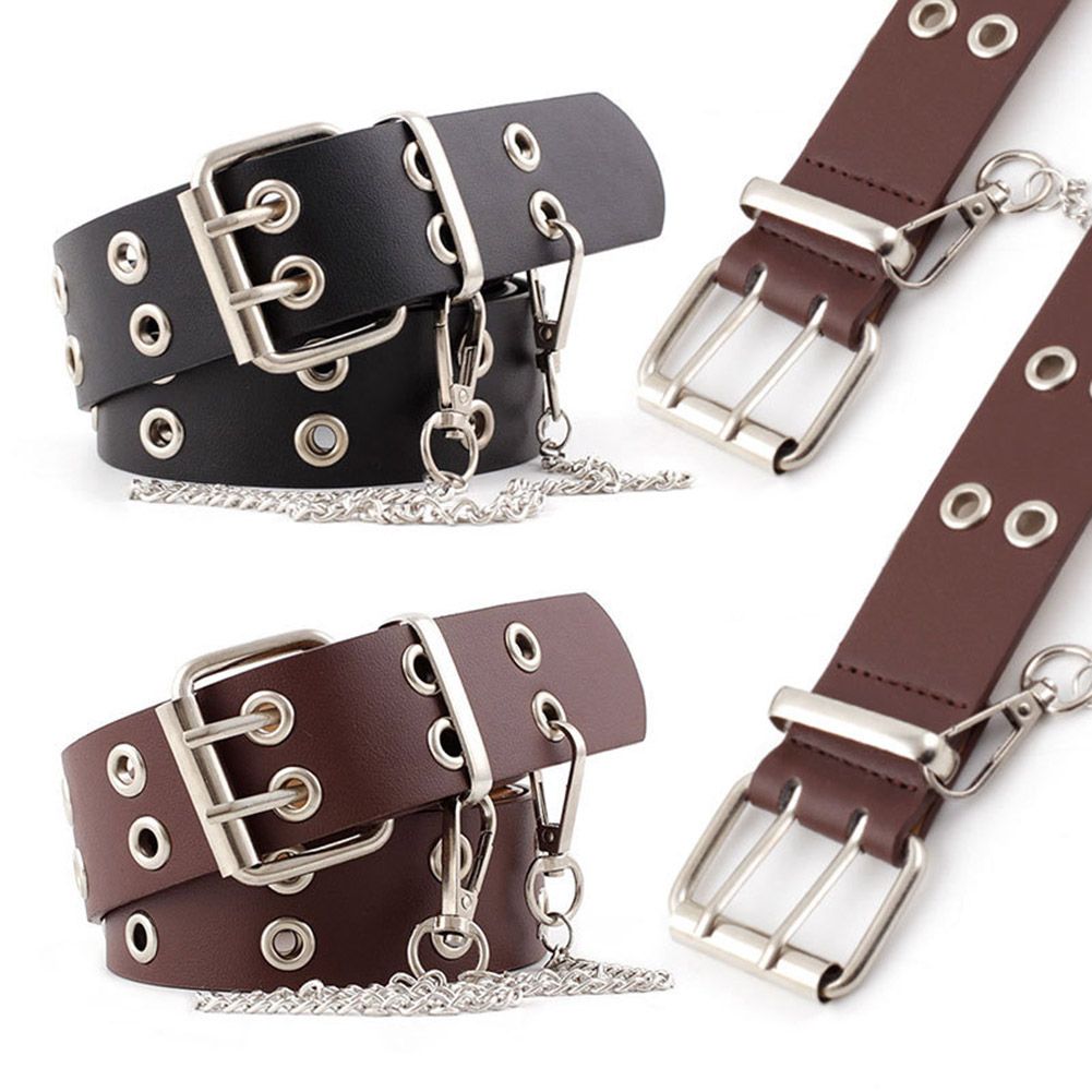 (TE Warehouse) Double-row Air Eye Chain-ladies Belt (main)