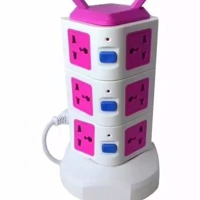 12 Way Extension With Power Surge Socket