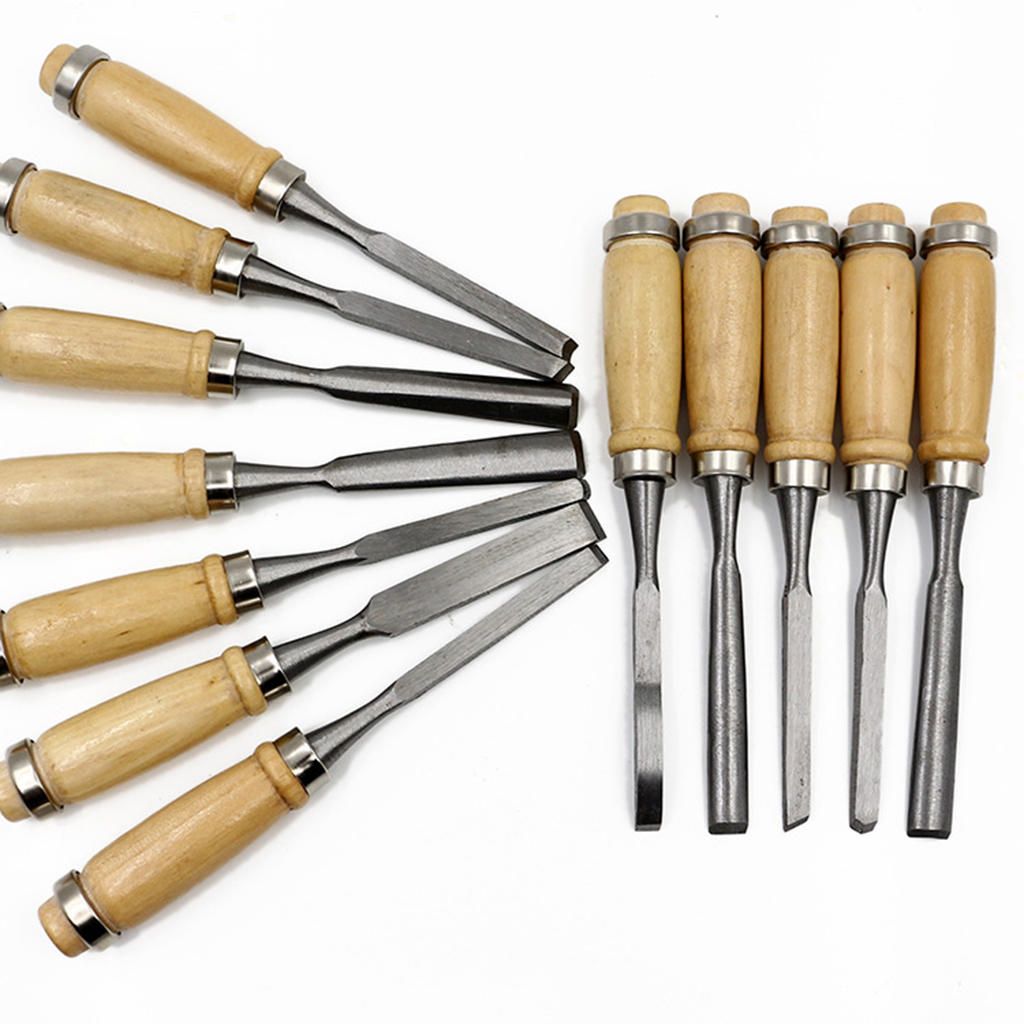 12 Sets Steel Wood Carving Tools - Crafting  Tools DIY Carving Kits