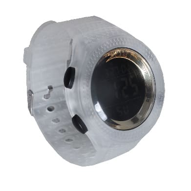 Rubber Round Face Wristwatch - White