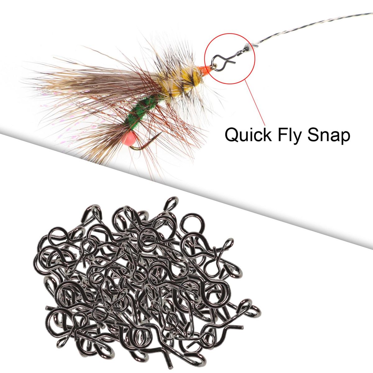 250 Pieces Quick Change Snap Fly  Kit 5 Sizes  Clips/Hook