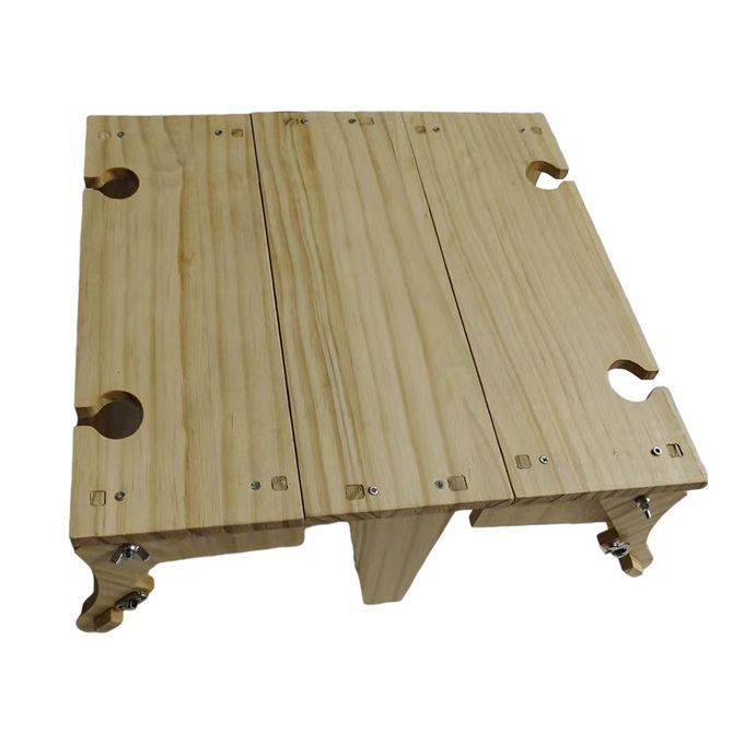 2 In1 Foldable Multifunction Picnic Table Storage Basket Holder Wood