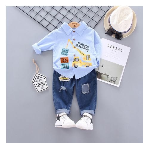 Baby Boy Power Machine Shirt With Jeans