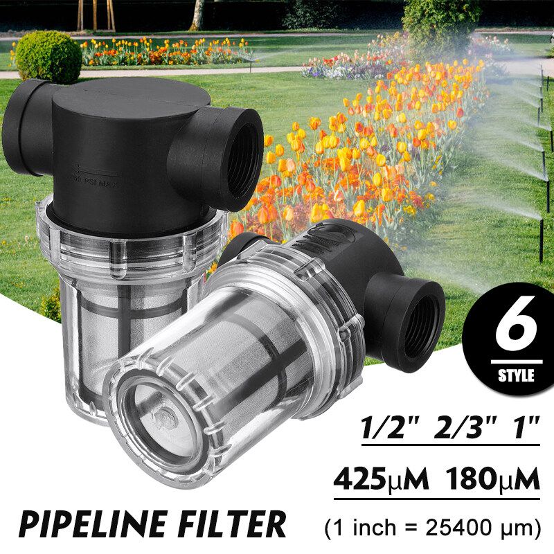 6 Size Tap Water Pipe Filtration Mesh Strainer Water Pump Filter Plastic Transparent F