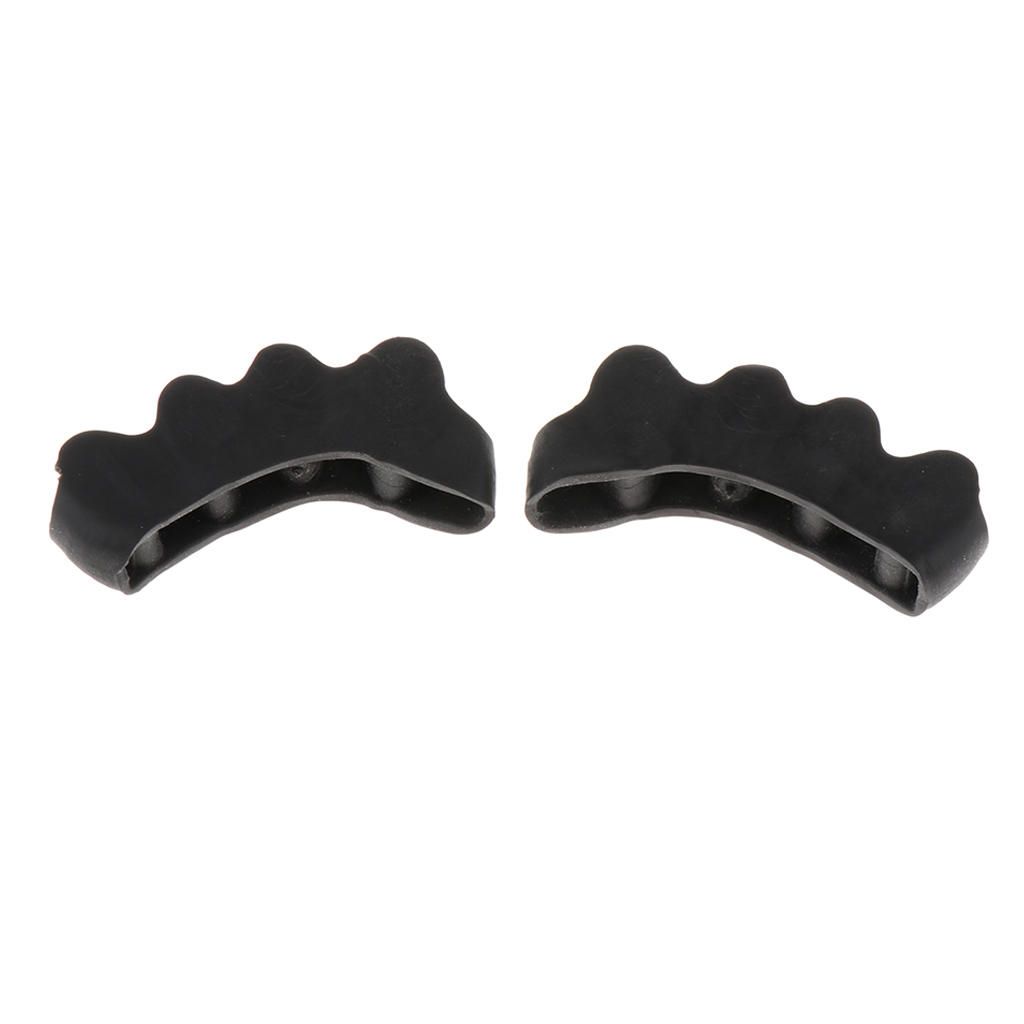 1 Pair Silicone Toe Separators Spacers For Nail Art Pedicure Black