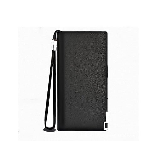 Multipurpose Leather Cards Holder Wallet Purse - Black