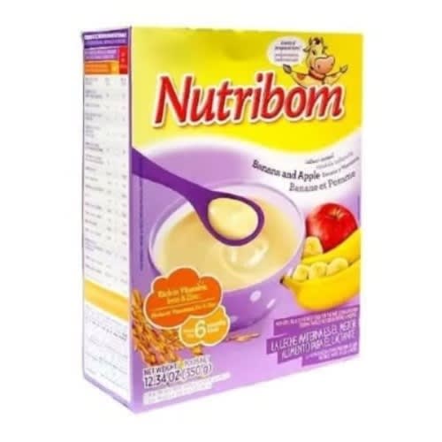 Nutribom 6 Months + Infant Banana And Apple Cereals - 12.34 Oz/350g