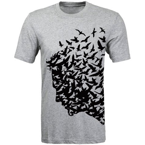 Chrysolite Designs Soar High Print T-Shirt - Grey