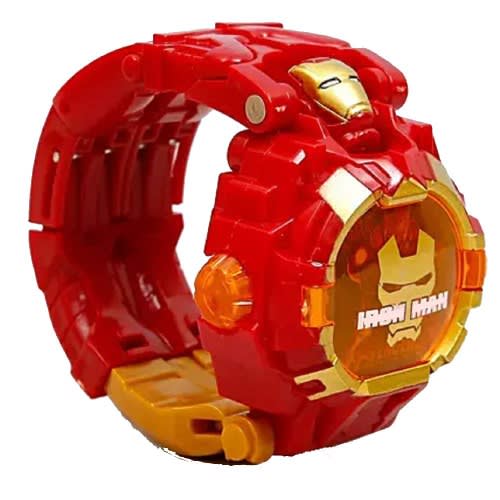 Iron Man Character Robot Watch With Image Projection For Kids