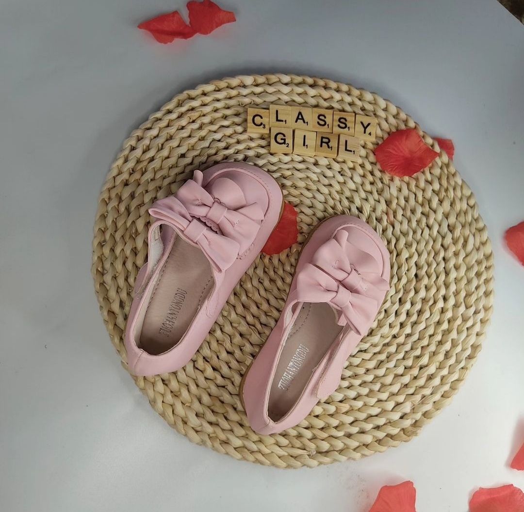 Baby Girl Toddler Fashion Top Bow Shoe (pink)