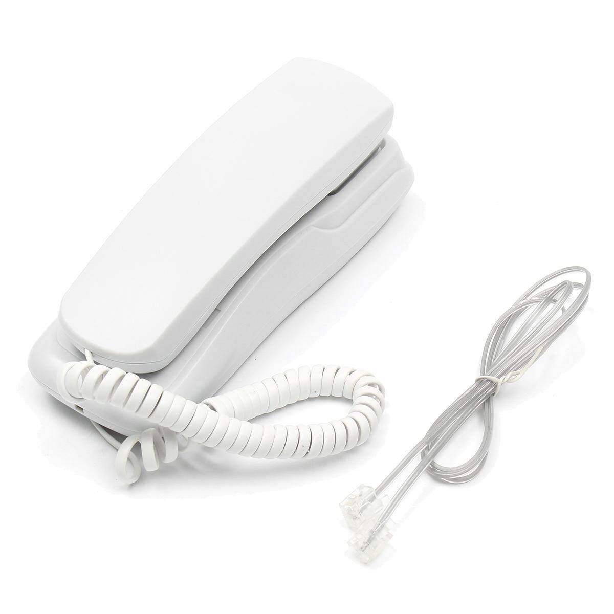 Phone Corded Telephone Analog Desk Wall Mount（white） White (white)
