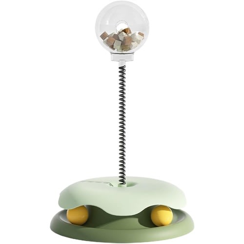 TD Cat Leakage Food Ball Turntable Toy - Green