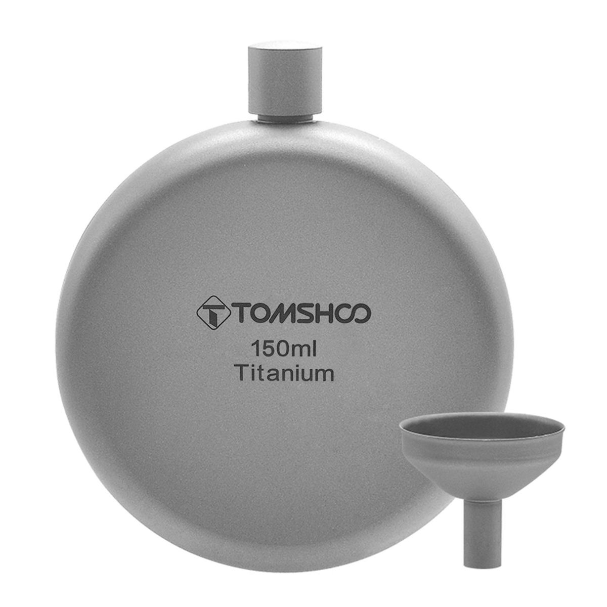 150ml/180ml Titanium Flask Alcohol Whisky Wine Flask with Refill Funnel for Outdoor Camping Backpacking Travel Picnic
