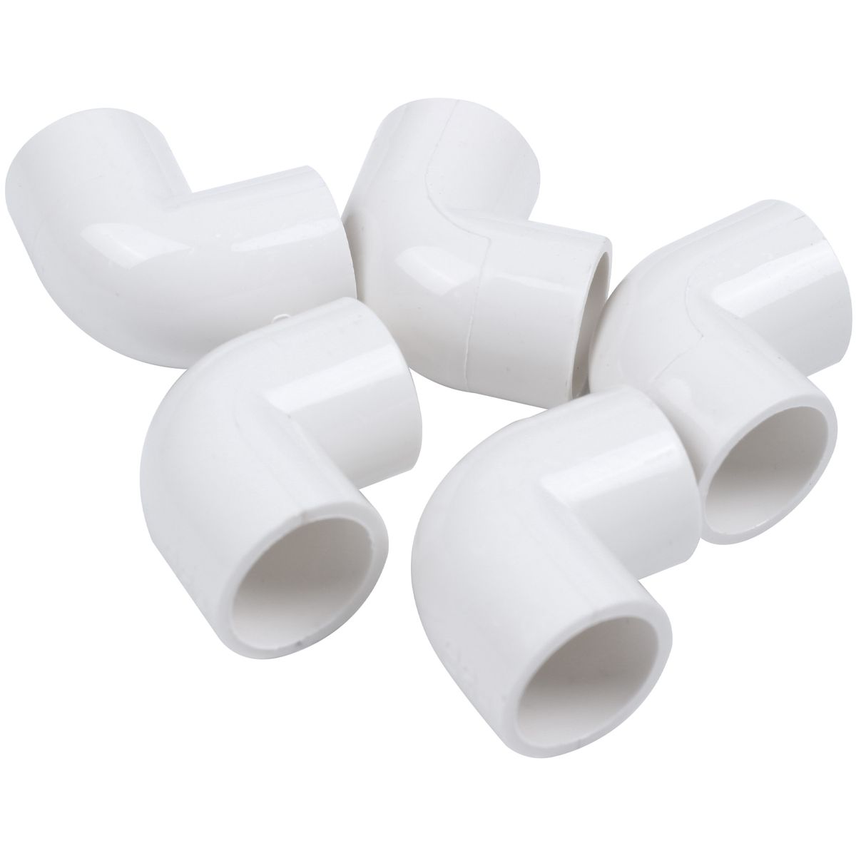 5 Pieces 20mm Dia 90 Angle Degree Elbow PVC Pipe Fittings