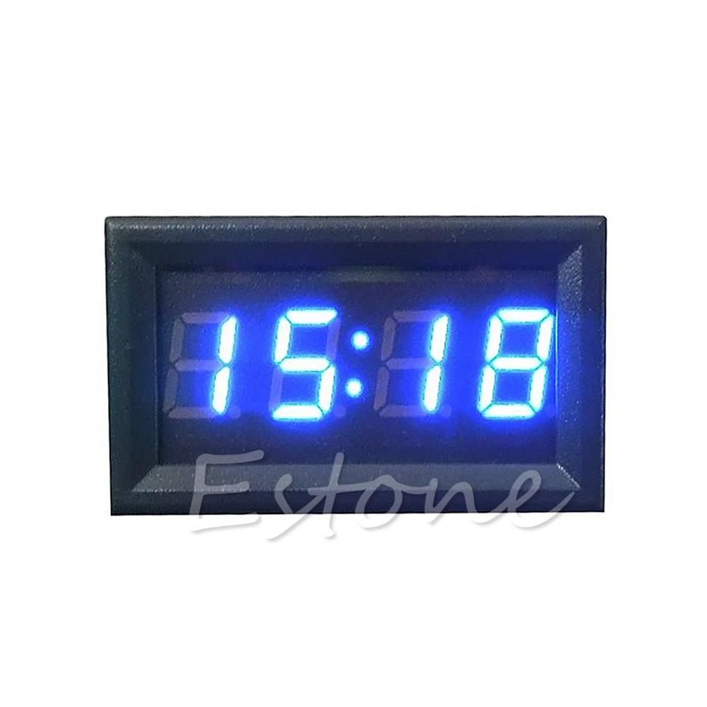 Sale LED Display Digital Clock 12V/24V Dashboard Car Motorcycle Accessory 1PC Drop Shipping