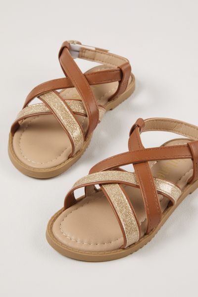 Nutmeg Gold Glitter Sandal