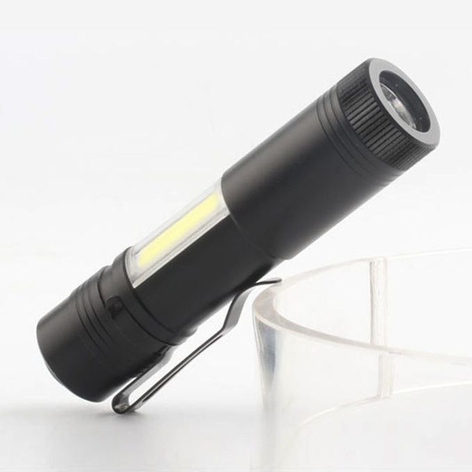 12000LM XPE Q5 +COB LED Flashlight 14500/AA 4 Modes Pocket Clip Torch Light Mini
