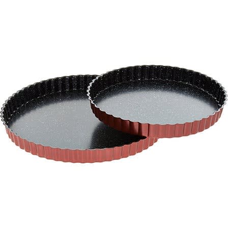 Fluted Pie Tins 2-pack Light Red